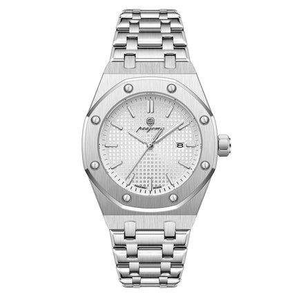 PAAZOMU Luxury Watches For Men Stainless Steel Waterproof Luminous Man Watch Date Week Fashion Casual Men's Quartz Watch Reloj