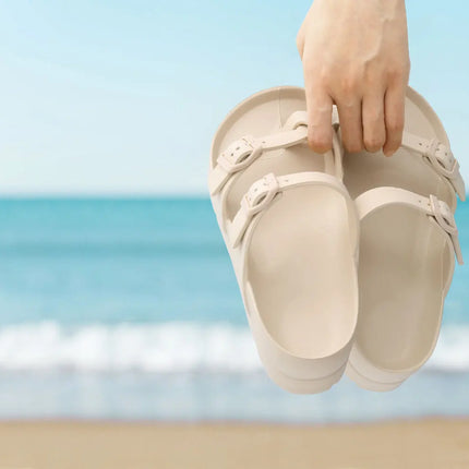 KIDMI Womens Platform Sandals with Arch Support Women Sandals Outdoor Light Beach Sandal Woman Comfort Ultra Cushion EVA Slides