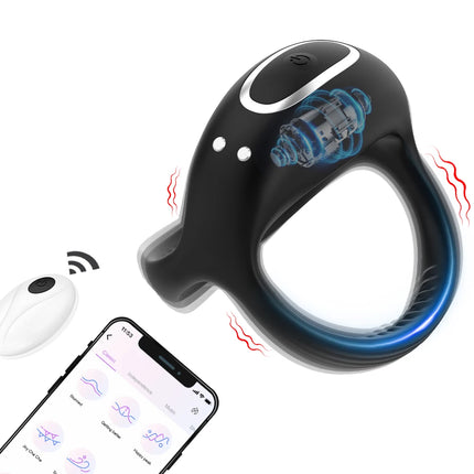 Vibrating Cock Ring for Men Silicone Penis Rings Intense Vibration Mens Vibrator Longer Harder Stronger Erection Adult Sex Toys