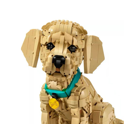 2026 Golden Retriever Puppy Building Block Toy Animal Pet Assembly Dog Brick Building Block Model Christmas Day Gift