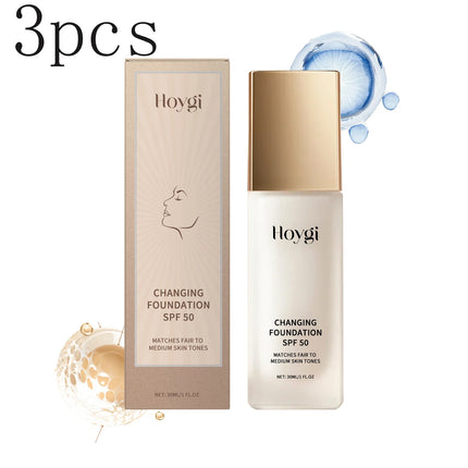 Protective Concealing Foundation: Lightweight & Matte, Gentle & Moisturizing, Brightening, Suitable for Oily & Dry Skin