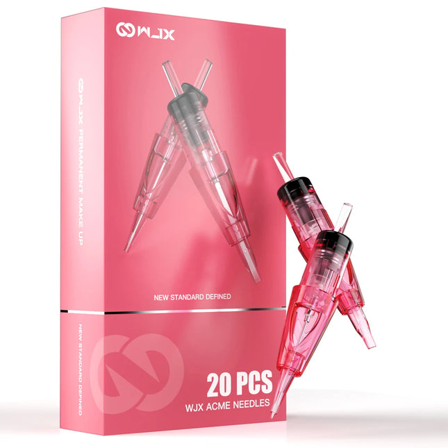 WJX Permanent Makeup Needles Disposable Cartridge 20pcs RL Round Liner 0.16/0.18/0.2/0.25/0.3/0.35mm for Art Make Tattoo Supply