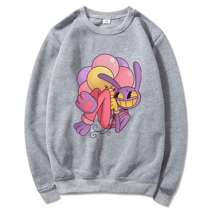 Digital Circus Jax Hoodie Fashion Women Aesthetic Graphic Kawaii Rabbit Hug Balloons Hoodies Unisex Cartoon Pullover Sweatshirts
