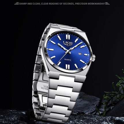 LIGE 2025 New Luxury Fashion Men's Watch Waterproof Luminous Date Quartz Watch Business Wristwatches Montre Pour Hommes Reloj