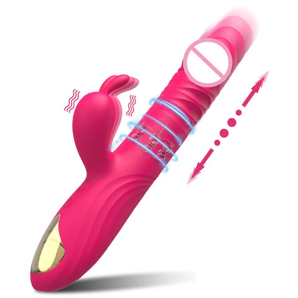 Thrusting Rabbit Vibrator for Women Vagina Dlido Vibrator G-Spot Clitoris Stimulator Female Masturbation Sex Toy for Women