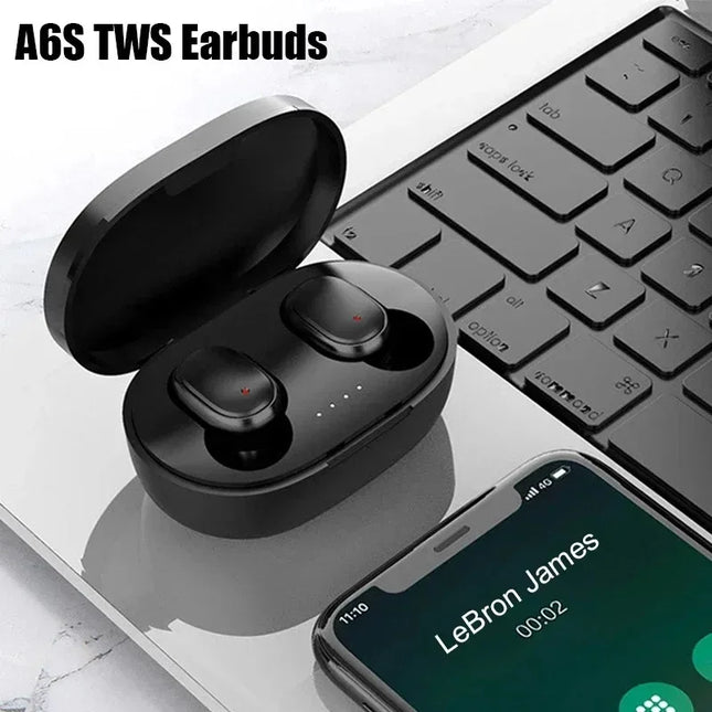 A6S TWS Original Headset Wireless Earphones Bluetooth Headphones Sport Stereo Bluetooth Earbuds for Xiaomi Samsung Huawei iPhone