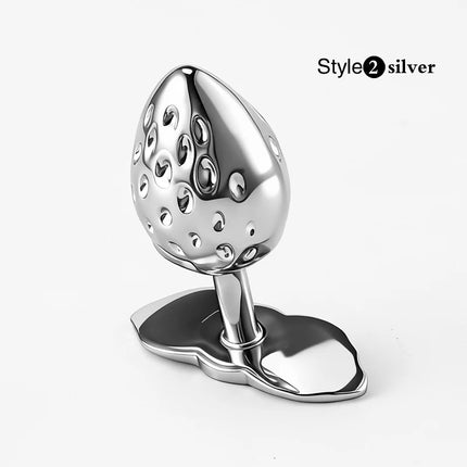 1pcs, Strawberry shaped metal anal plug, butt plug, dildos, adult women toys, adult men toys, adult pleasure, sexual wellness