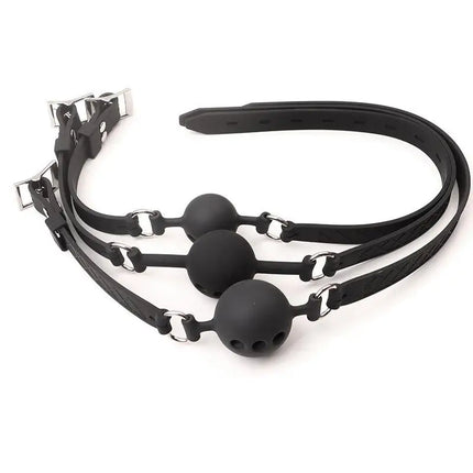 All Silicone Mouth Gag Breathable Ball Gag Adjustable Belt Mouth Sex Toys For Adult SM Games Sexyshop Erotic Accessories