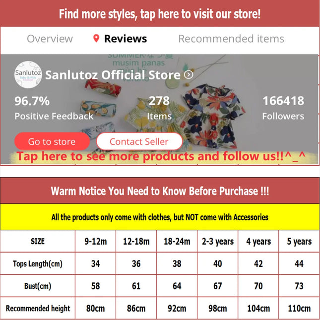 Sanlutoz Summer Fashion Floral Baby Boys Girls Tops Lovely Kids Holiday Clothing T-shirt