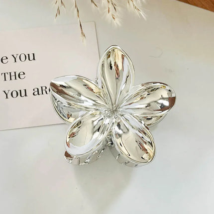 Korean Hawaiian Gradient Flower Hair Claw Clip For Women Girl Fashion Plastic Non Slip Hold Hairpin Barrette Hair Accessories