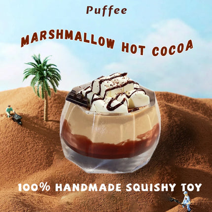 Bubble Milk tea Food-grade Silicone Squishy Toy, Marshmallow Hot Cocoa, Creamy Soft Adhesive Toy, Taba Squishy, Boba Drinks