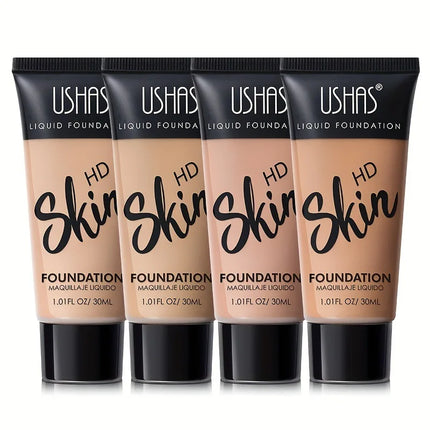 USHAS Concealer Matte Liquid Foundation Brightening Long-lasting Moisturizing Oil Control Waterproof Skin Natural