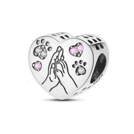 Charms 925 Sterling Silver Cute Cat Collection Charms Beads Paw Print Pendant Beads Fit Original DIY Bracelet Gift Women Jewelry