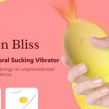 Lemon Vibrator Sucking G-Spot Clitoral Stimulator Vibrating Massger 10 Modes Silicone Dildo Clitoral Sucker Sex Toy For Women