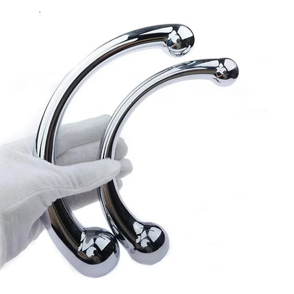 Metal Balls Double-Head Anal Plug G Spot Prostate Massage Stick Anal Hook Butt Plug Vaginal Anal Expansion Stimulator Sex Toys