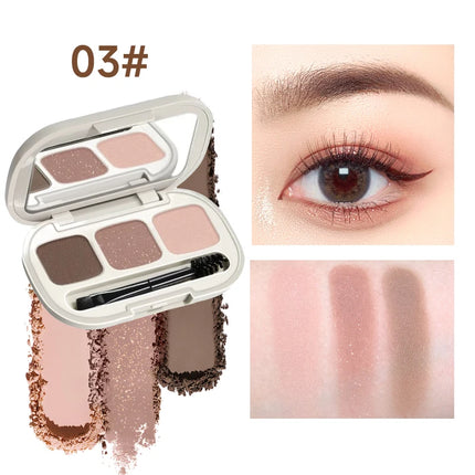 3 Colors Eyebrow Powder Palette - Matte, Smudge-Free Long-Lasting Makeup, Waterproof Long-Lasting,Natural 3D Eyebrow Look