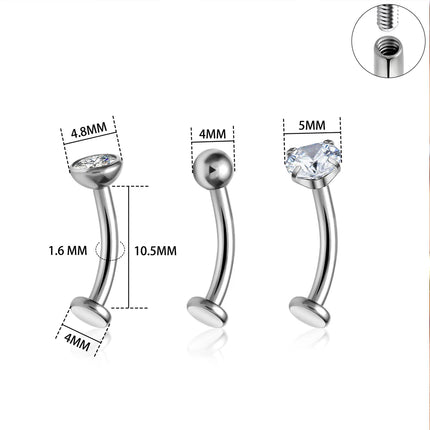 ASTM F136 Titanium 14G Belly Button Rings piercing set Nose Stud Labret Lip Stud Earring Eyebrow Body Jewelry For Women