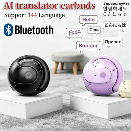 Translation Earbuds Real Time 144 Languages Translation Device Ai Translator Earbuds Translating Headphones for Travel Business