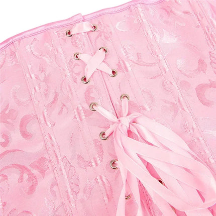 Women Corsets Bustiers Sexy Jacquard Underbust Corset Plastic Bones Korset Basques Shaper Elegant Waist Bustier Top