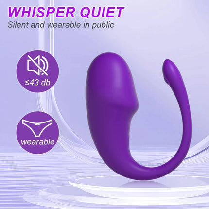 Wireless Bluetooth Female Dildo Vibrator  Clitoral G-Spot Stimulator APP Control Wearable Vibrating Egg Sex Toy for Women Adult