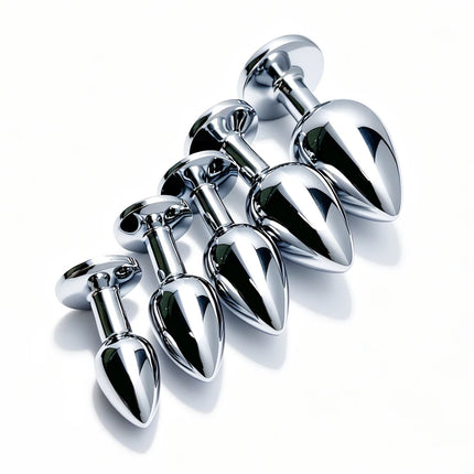 5 Size butt plug Metal anal plug Jewelry base beginner to expert G-point massage dildos adult women toys adult men toys