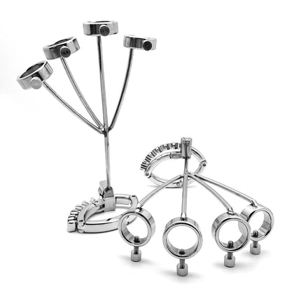 1set, Ring handcuffs, Stainless steel ring,, Screw adjustment, BDSM Bondage sex toy, adult pleasure, sexual wellness, sex toys
