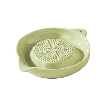 White Simple Style Ceramic Ginger Grater Tool Hand Grinder Garlic Masher Portable Porcelain Carrot Ginger Grinding Kitchen Tool