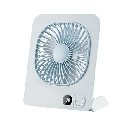 Magnetic USB Desk Fan USB Rechargeable Portable 3 Speed LED Digital Display Wall Mountable Small Cooling Fan for Home Office