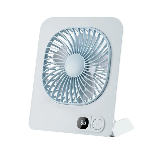 Magnetic USB Desk Fan USB Rechargeable Portable 3 Speed LED Digital Display Wall Mountable Small Cooling Fan for Home Office