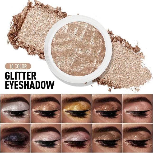 Monochrome Highlights Eye Shadow Mud Mashed Potato Bright Mirror Crystal White Pearl Light Glitter Eyeshadow Palette
