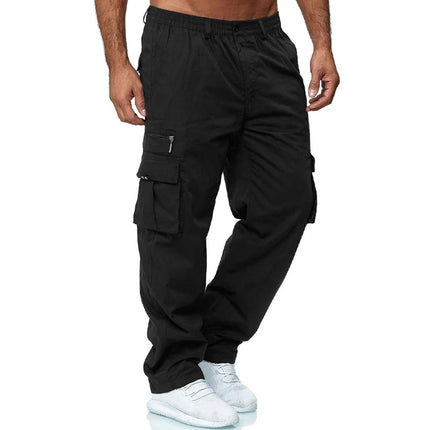 Men's Multi Pocket Casual Work Pants - Breathable Fabric | Machine Washable Regular Fit Soft Shell Pants | Outdoor Casual