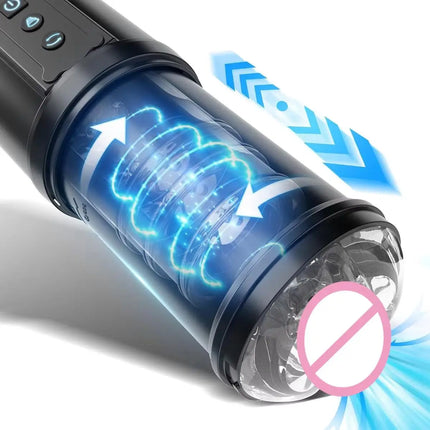 AMI Adult Sex Toys Electric Massager Lifelike Vagina Male Masturbation Cup Silent USB-Rechargeable Pocket-Sized Pussy Sex Toy