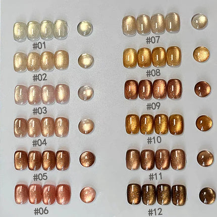 WS 10ml Light Flow Cat Magnetic Gel Nail Polish for Whitening in Autumn And Winter Semi Permanent Gel Manicure DIY Nail Art