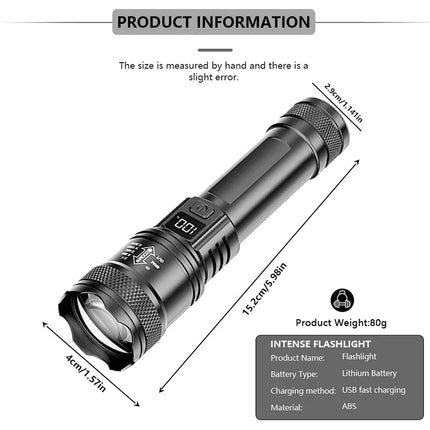 Portable Rechargeable LED COB Flashlight with Clip Super Bright Telescopic zoom Handheld Work Flashlight For Outdoor Camping