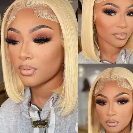13x4 13x6 613 HD Blonde Bob Hair Wig Human Hair Lace Frontal Wig Brazilian Straight Bob Wig Lace Front Human Hair Wigs For Women