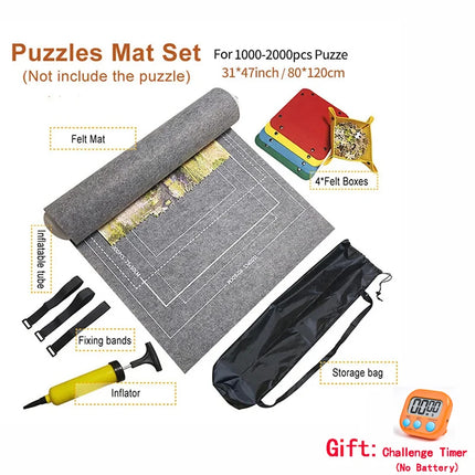 Puzzle Storage Blanket Children Puzzle Toys Multiple Specifications with Bag Portable Parent-child Early Education Gifts
