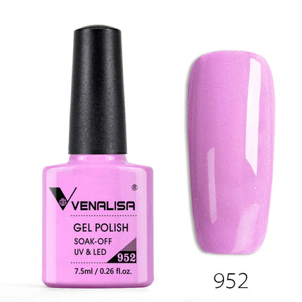 Venalisa Nail Gel Polish Semi Permanent Salon Quality TPO Free Glitter 7.5ml Soak off UV LED Nail Gel Varnish
