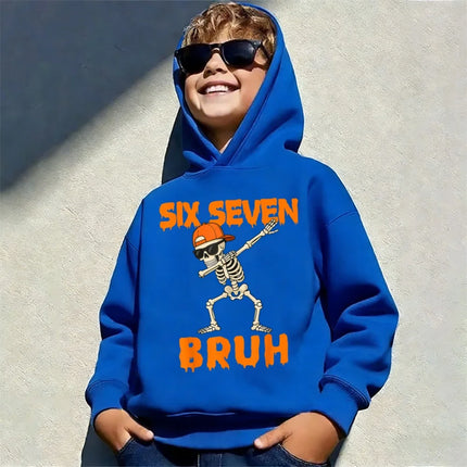 Funny 67  Costume hodie Trendy Christmas 67 Tree Printed long short hoodie Children Boys Holiday Tee Kids Xmas Tops