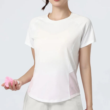 PHIGEER quick dry sport tops for women with short sleeve breathable running shirt lightweight athletic tee for hiking yoga gym