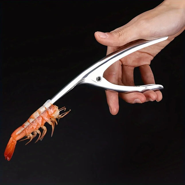 Stainless Steel Shrimp Deveiner - Ergonomic Fishbone Design, Easy Shell Removal, Kitchen Seafood Preparation Gadget
