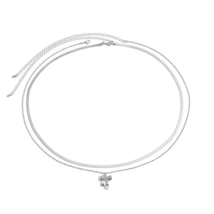 Sexy Bow Flat Snake Waist Chain for Women Simple Gold Color Metal Double Layered Belly Chain Summer Beach Jewelry Accessories