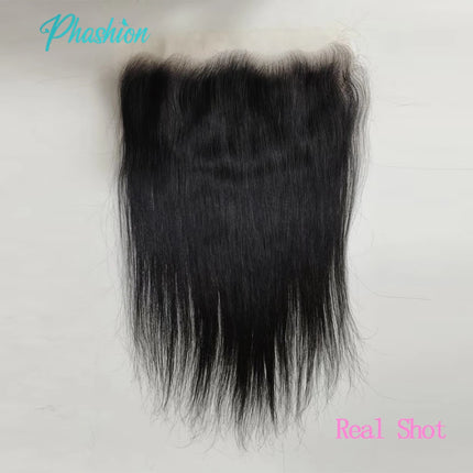 Phashion Real HD Full Long 13x4 Lace Frontal Only Kinky Curl Straight Loose Deep Water Wave Swiss Ear to Ear Closure Human Hair