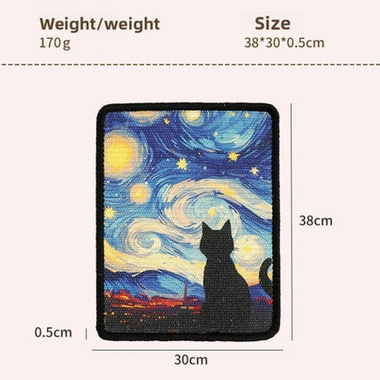 Durable Wall-Mounted Cat Scratching Post with Stitched Edges, Soft Fabric for Indoor Clawing, Space-Saving Design