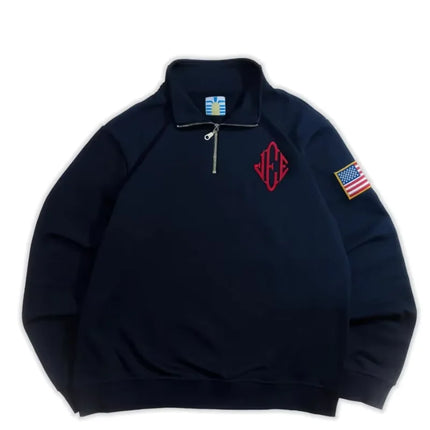 All Top Quality Y2K America Retro Word Embroidery Pullover Black Stand Collar Polo Shirt Sweatshirt Casual Men Coats