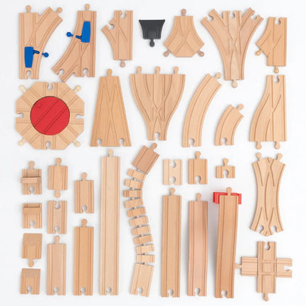 Kinds Of Wooden Track Accessories Beech Wood Railway Train Track Toys Fit for Biro All Brands Wooden Tracks Kids Education Toys