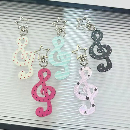 INS Acrylic Keychain Cartoon Shaped Illustration Pendant Kawaii Backpack Carabiner Clip Student DIY Handbook Decoration