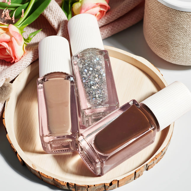 V14 Chocolate Mousse 3-Bottle Set - Quick Dry Long-lasting Peelable Water-based Nail Polish Triple Color Nail Polish