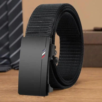 Casual Men's Nylon Belt Woven Canvas Breathable Automatic Buckle Belt For Men Outdoor Sports Strap Fashion Jeans Belt