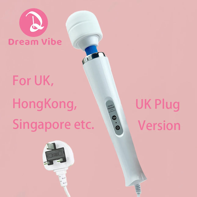 Mega Wand AC Powered Super Strong Vibrator Cabled Wired Powerful Handheld Wand Massager Sex Toy Sports Recovery Muscle Aches
