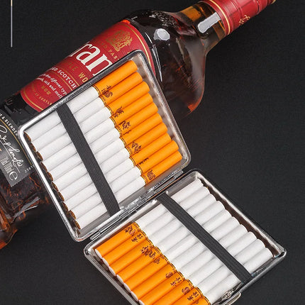 Creative Cigarettes Case Hold 20 Sticks Printed Leather Cigarette Case Smoking Box Sleeve Pocket Tobacco Pack Women Girls Gift